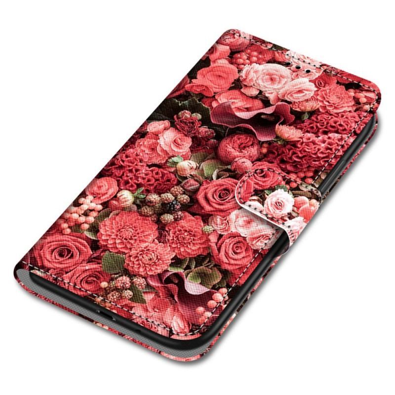 Flip Cover Samsung Galaxy S22 Plus 5G Blomsterromantik