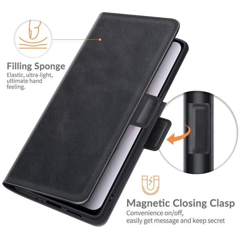 Flip Cover Samsung Galaxy S22 Plus 5G Læder Cover Flap Dobbelt Design