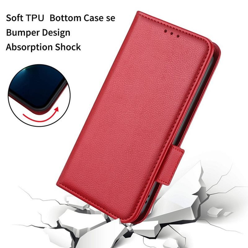 Flip Cover Samsung Galaxy S22 Plus 5G Style Læder Litchi Design