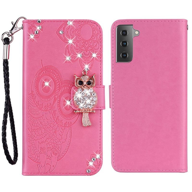 Flip Cover Samsung Galaxy S22 Plus 5G Ugle Mandala Og Charm