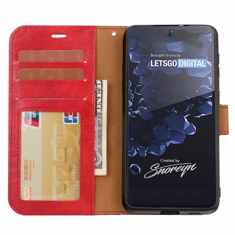 Flip Cover Samsung Galaxy S22 Ultra 5G Aftagelig Vintage Stil