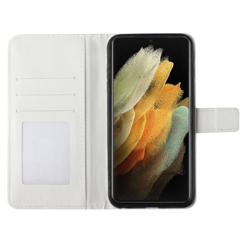 Flip Cover Samsung Galaxy S22 Ultra 5G Flugt Af Sommerfugle