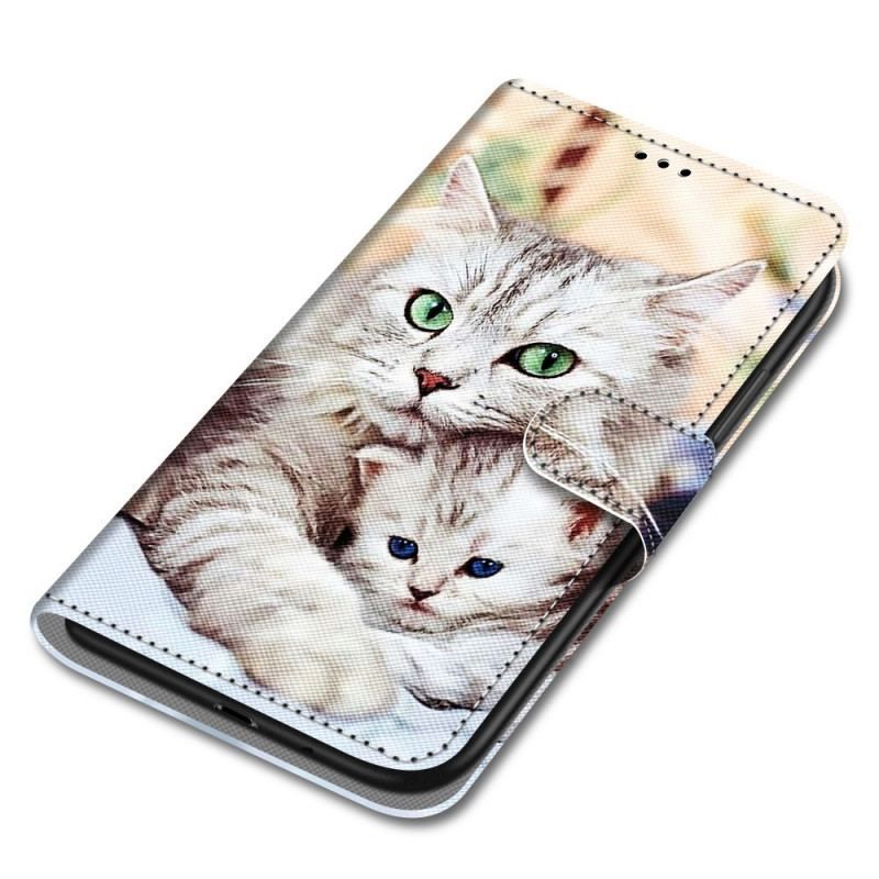 Flip Cover Samsung Galaxy S22 Ultra 5G Kattefamilie