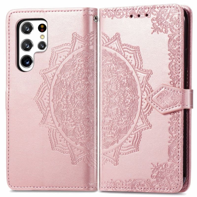 Flip Cover Samsung Galaxy S22 Ultra 5G Mandala Middelalder