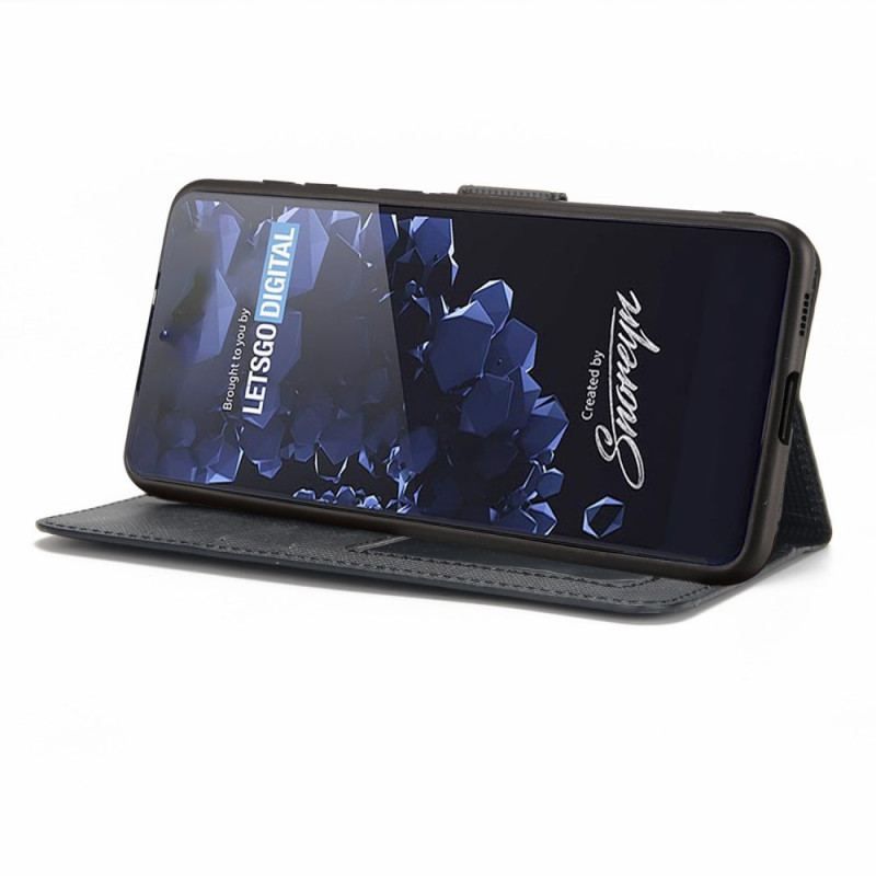 Flip Cover Samsung Galaxy S22 Ultra 5G Tekstureret Med Aftagelig