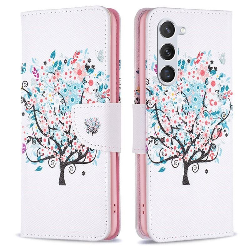 Flip Cover Samsung Galaxy S23 5G Blomstret Træ