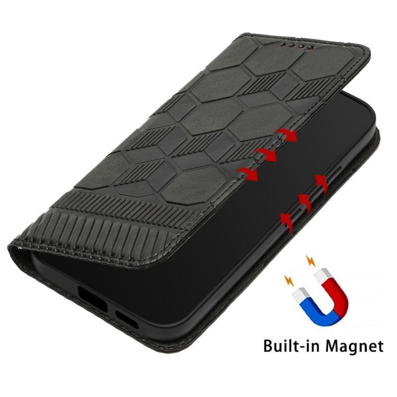 Flip Cover Samsung Galaxy S23 5G Fodboldbold Mønster