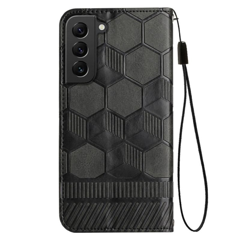 Flip Cover Samsung Galaxy S23 5G Fodboldbold Mønster