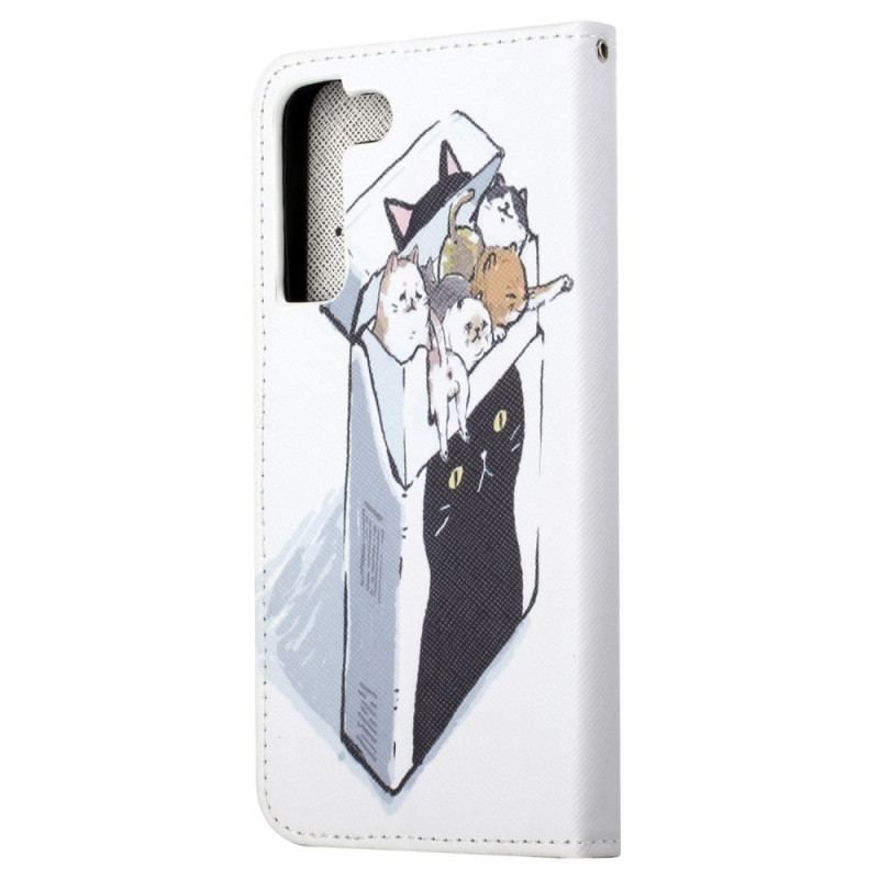 Flip Cover Samsung Galaxy S23 5G Med Snor Levering Thong Cats