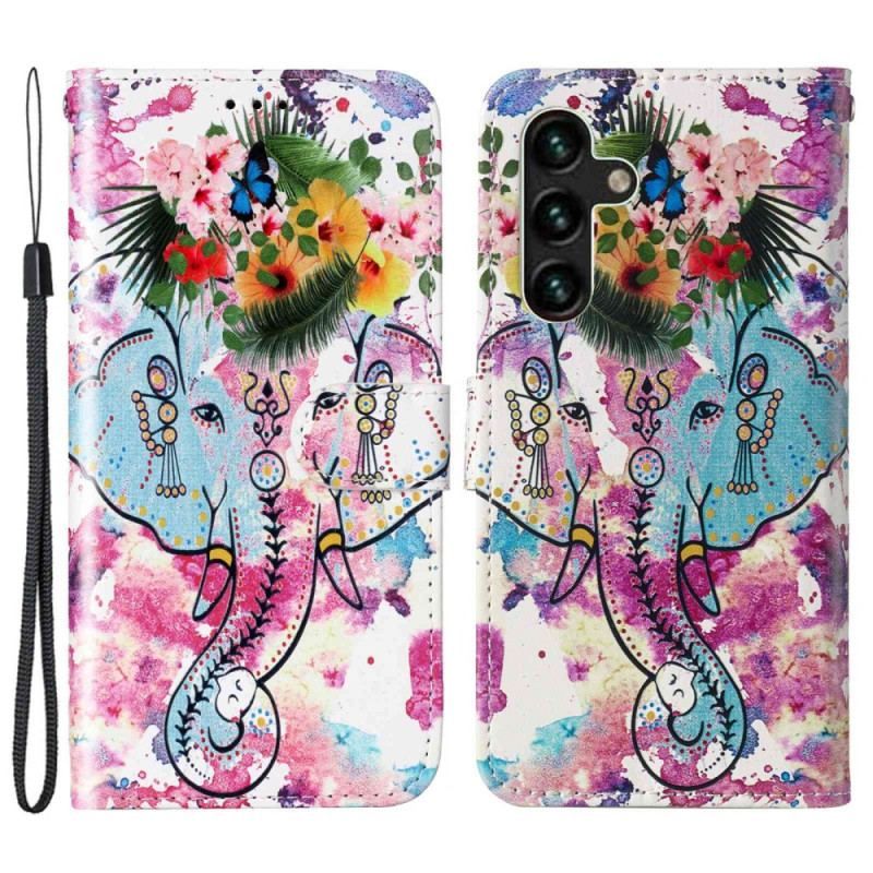 Flip Cover Samsung Galaxy S23 5G Med Snor Stammeelefant Med Rem