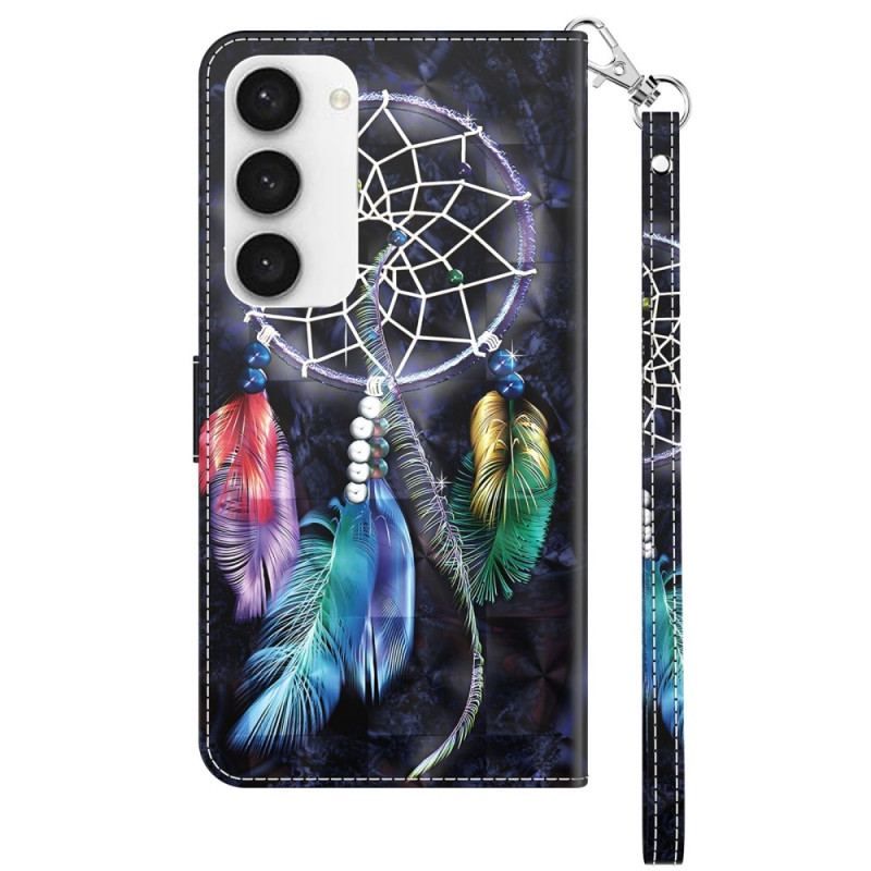 Flip Cover Samsung Galaxy S23 5G Med Snor Strap Dream Catcher