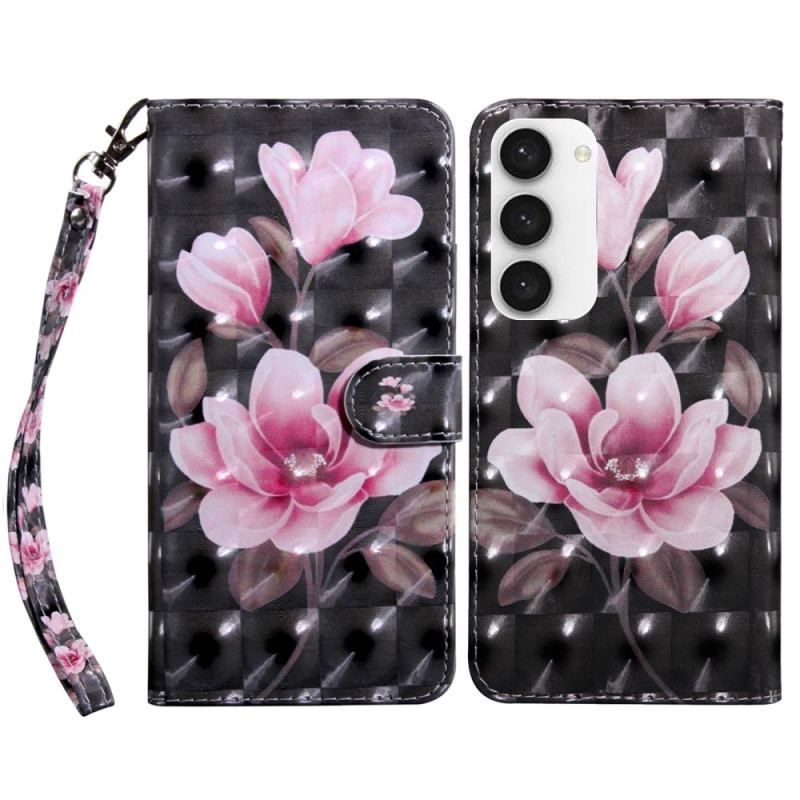 Flip Cover Samsung Galaxy S23 5G Med Snor Strappy Floral