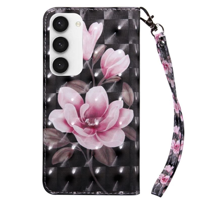 Flip Cover Samsung Galaxy S23 5G Med Snor Strappy Floral