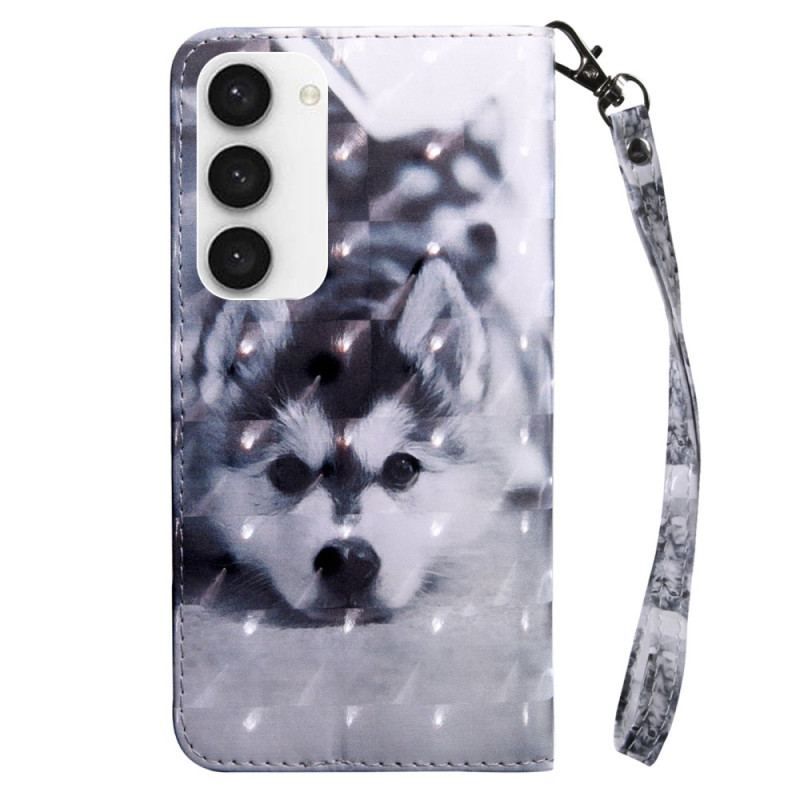 Flip Cover Samsung Galaxy S23 5G Med Snor Thong Husky