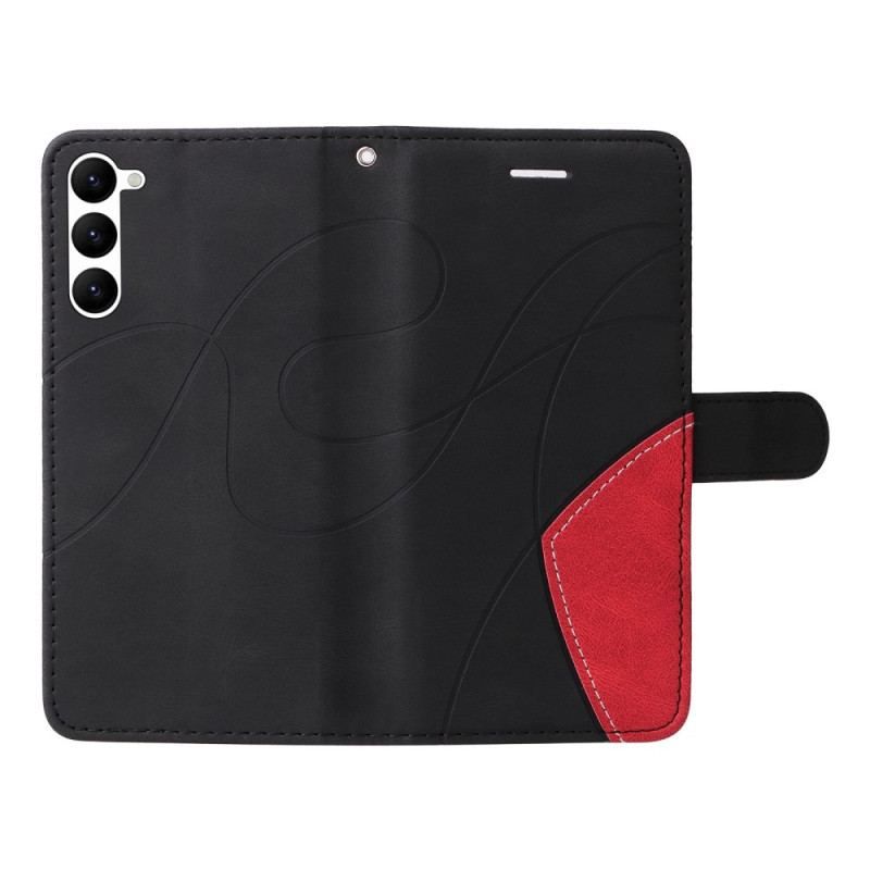 Flip Cover Samsung Galaxy S23 5G Med Snor Tofarvet Rem