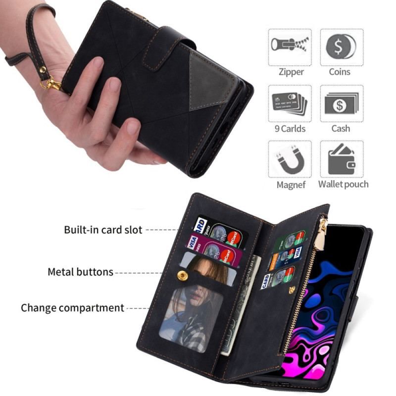 Flip Cover Samsung Galaxy S23 5G Punge Etui Med Snor Pung Med Fuld Rem