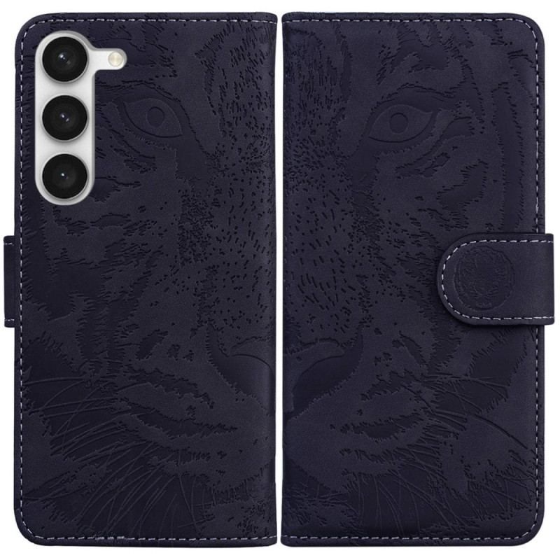 Flip Cover Samsung Galaxy S23 5G Tiger Fodaftryk