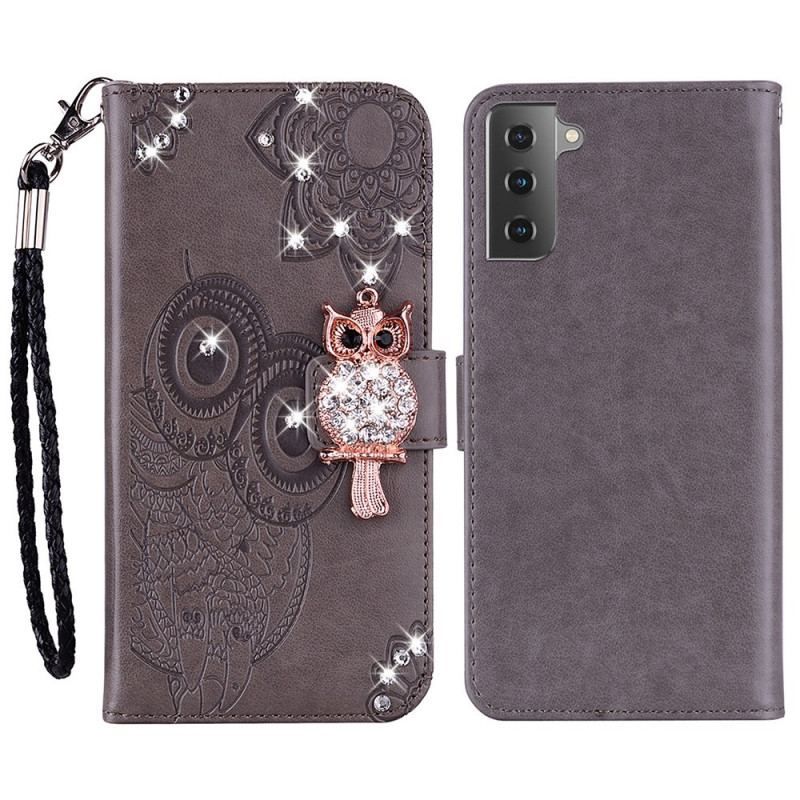 Flip Cover Samsung Galaxy S23 5G Ugle Mandala Og Charm