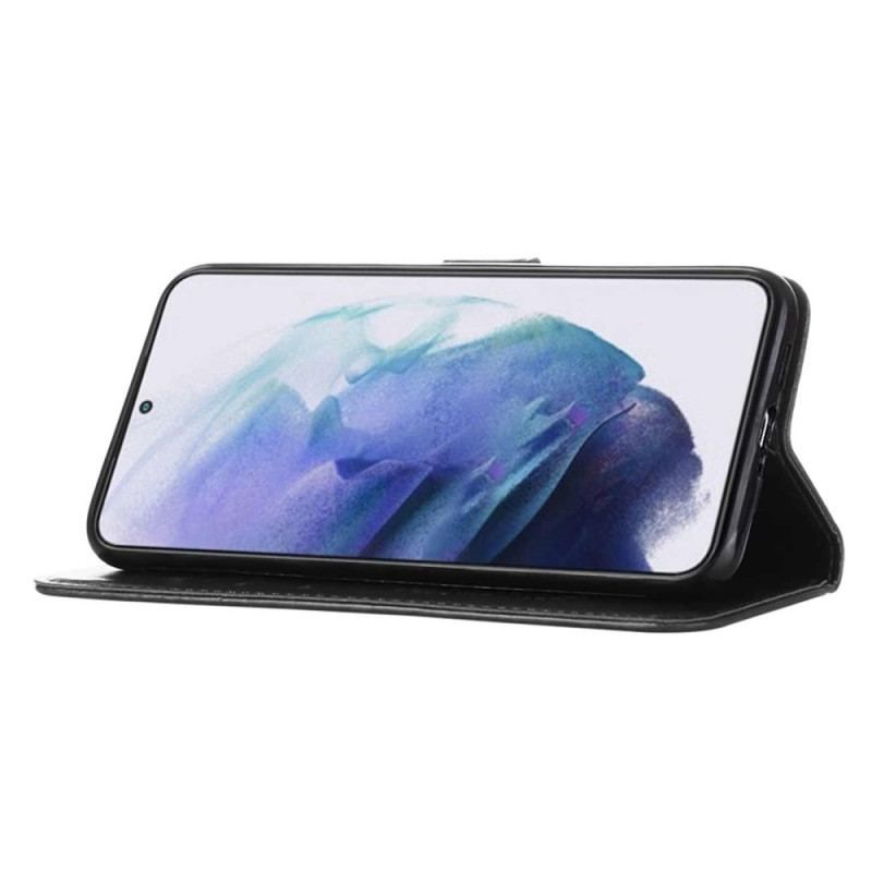 Flip Cover Samsung Galaxy S23 Plus 5G Med Snor Barok Strappy Sommerfugl