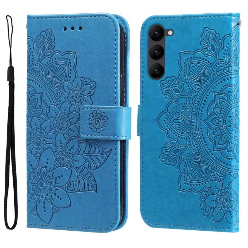 Flip Cover Samsung Galaxy S23 Plus 5G Med Snor Strappy Mandala