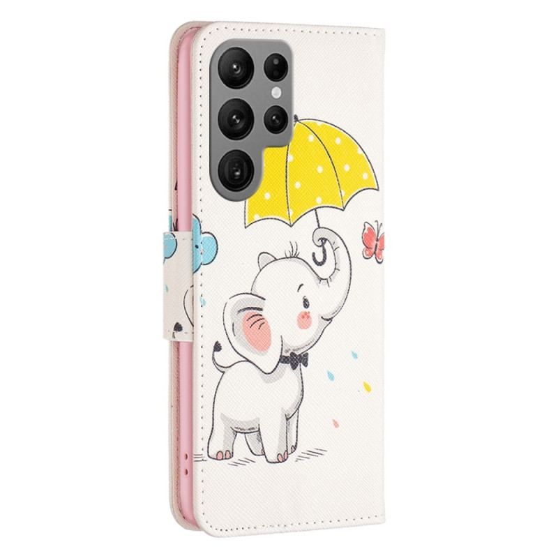 Flip Cover Samsung Galaxy S23 Ultra 5G Baby Elefant