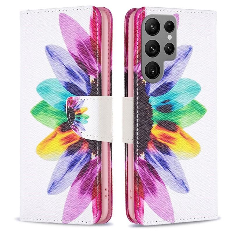 Flip Cover Samsung Galaxy S23 Ultra 5G En Blomst