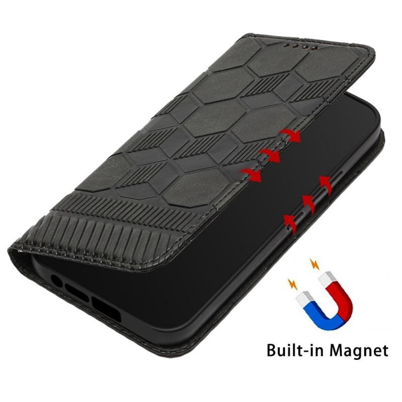 Flip Cover Samsung Galaxy S23 Ultra 5G Med Snor Strappy Fodboldstil