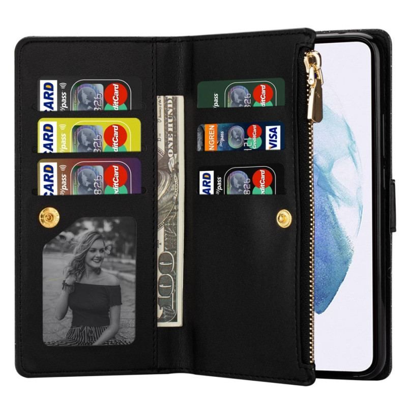 Flip Cover Samsung Galaxy S23 Ultra 5G Punge Etui Pung Med Pailletter