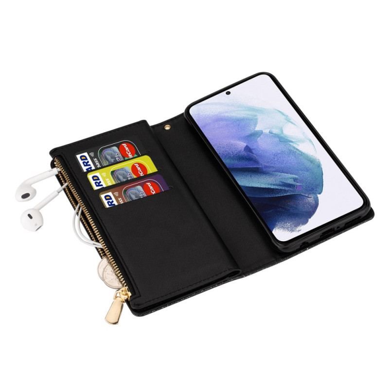 Flip Cover Samsung Galaxy S23 Ultra 5G Punge Etui Pung Med Pailletter