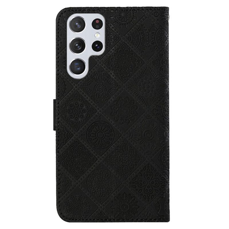 Flip Cover Samsung Galaxy S23 Ultra 5G Tapestry Mønster