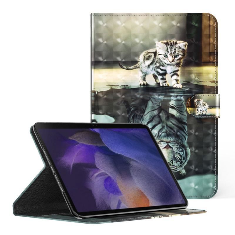 Flip Cover Samsung Galaxy Tab A8 (2021) Light Spot Cat's Dream