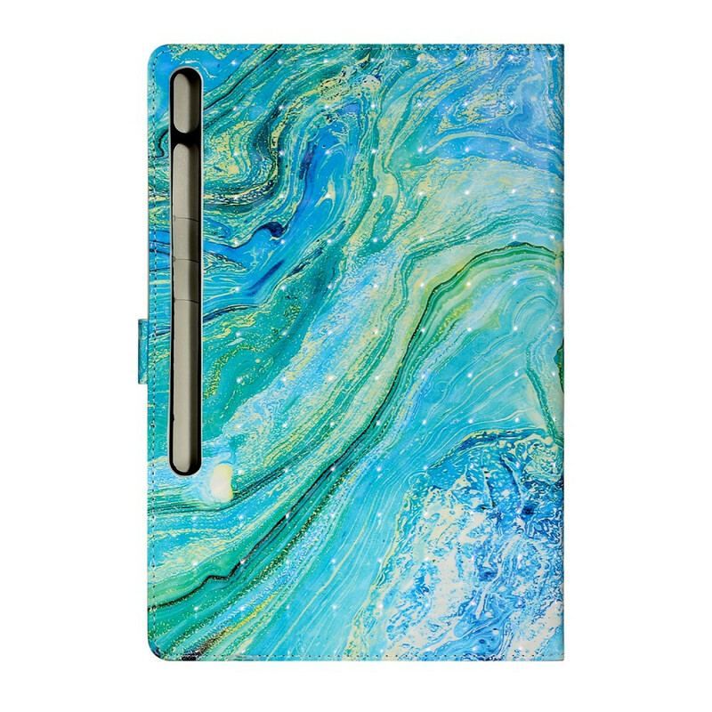 Flip Cover Samsung Galaxy Tab S8 Plus / Tab S7 Plus Grøn Bølge