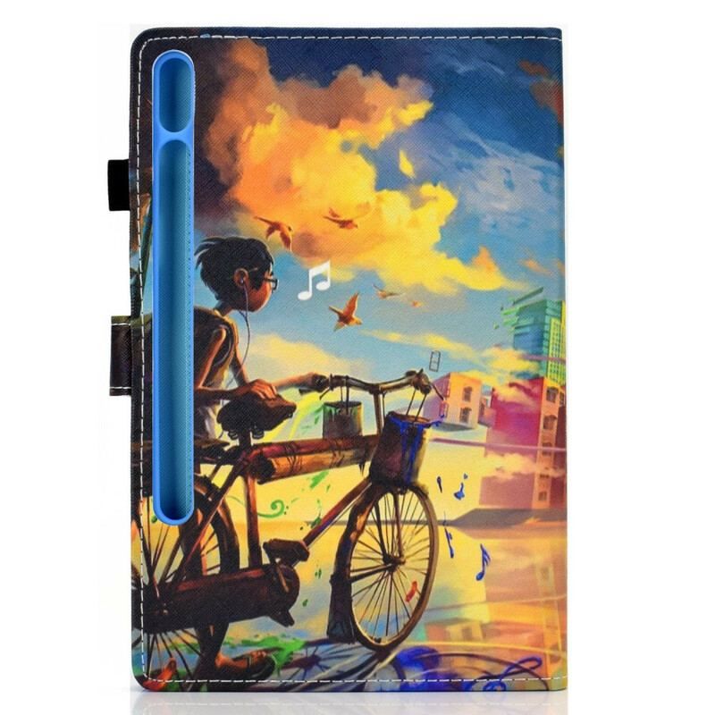 Flip Cover Samsung Galaxy Tab S8 / Tab S7 Cykel Kunst