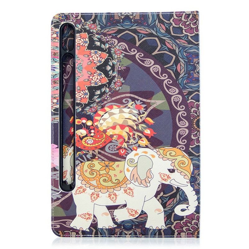 Flip Cover Samsung Galaxy Tab S8 / Tab S7 Elefant Print Mønster