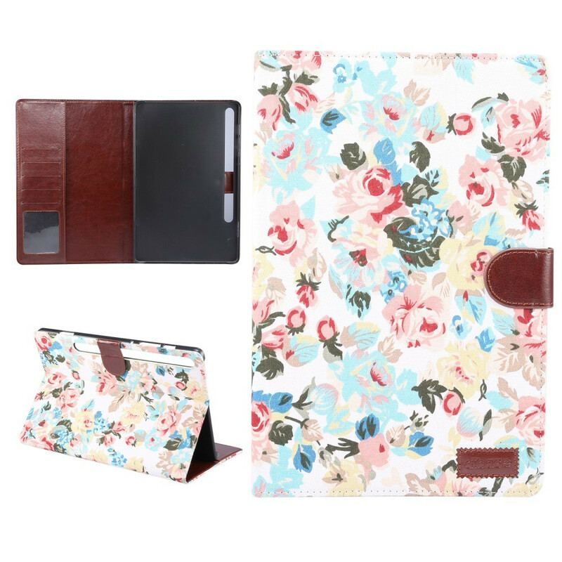 Flip Cover Samsung Galaxy Tab S8 / Tab S7 Frihedsblomster