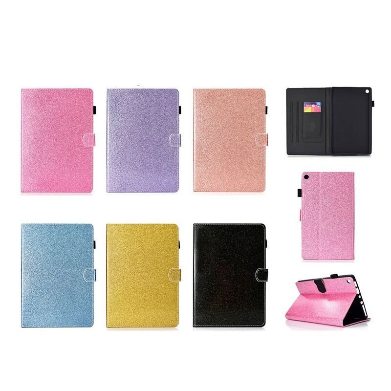 Flip Cover Samsung Galaxy Tab S8 / Tab S7 Glitrende Glitter