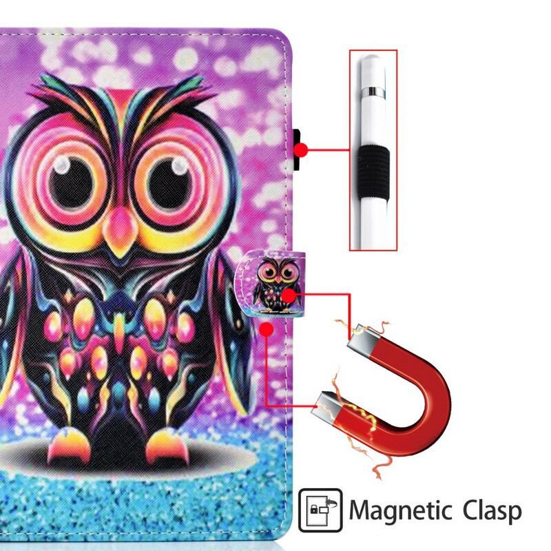 Flip Cover Samsung Galaxy Tab S8 / Tab S7 Sprængt Ugle