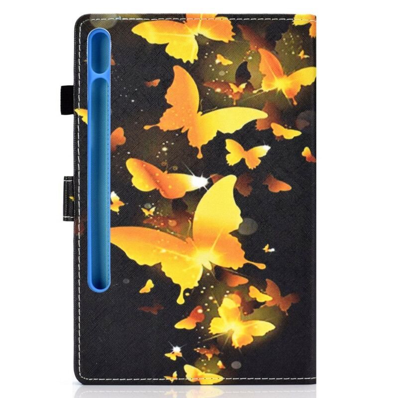 Flip Cover Samsung Galaxy Tab S8 / Tab S7 Unikke Sommerfugle