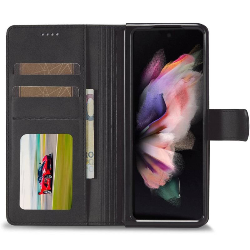 Flip Cover Samsung Galaxy Z Fold 4 Lc. Imeeke Klassisk Kunstlæder