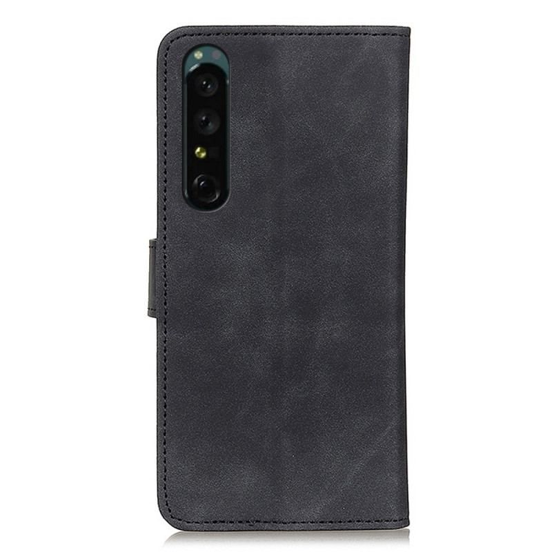 Flip Cover Sony Xperia 1 IV Khazneh Vintage Lædereffekt