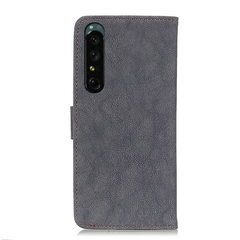 Flip Cover Sony Xperia 1 IV Khazneh Vintage Split Læder