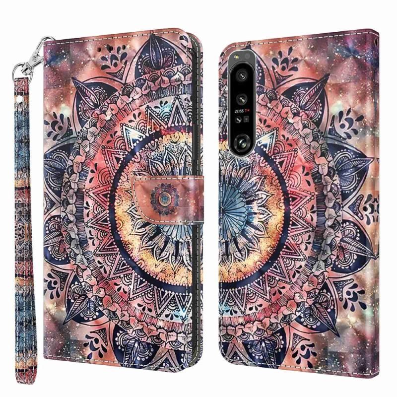 Flip Cover Sony Xperia 1 IV Med Snor Farverig Strappy Mandala