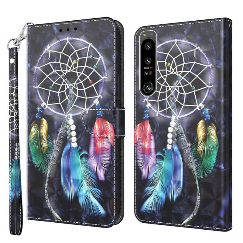 Flip Cover Sony Xperia 1 IV Med Snor Strap Dream Catcher