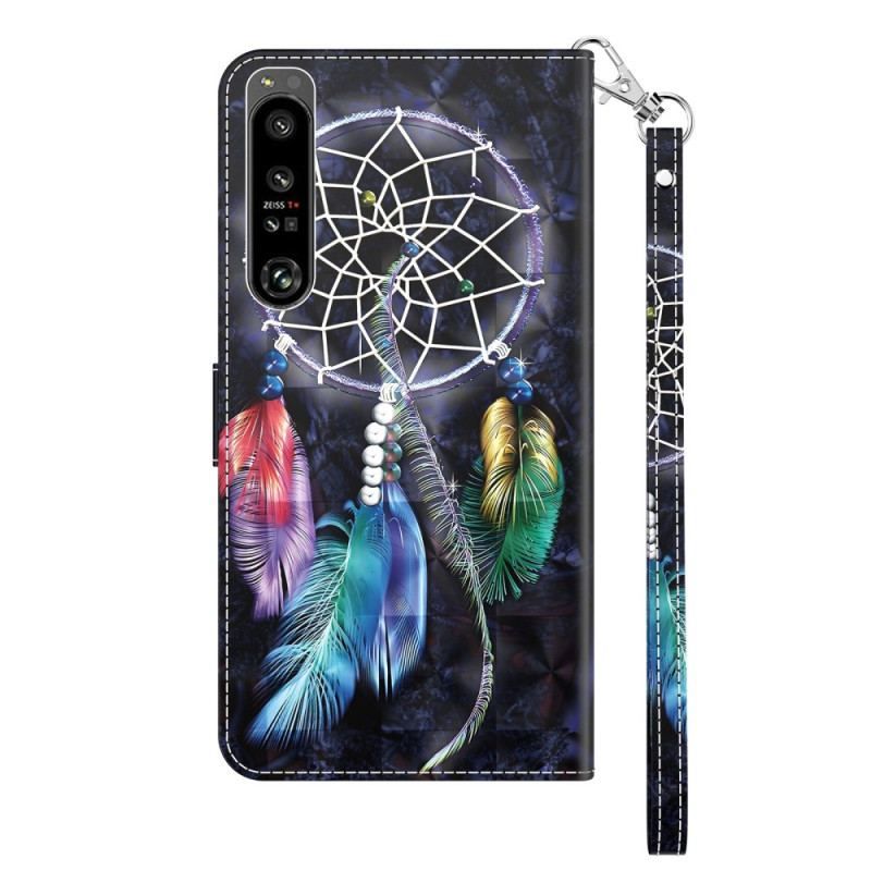 Flip Cover Sony Xperia 1 IV Med Snor Strap Dream Catcher