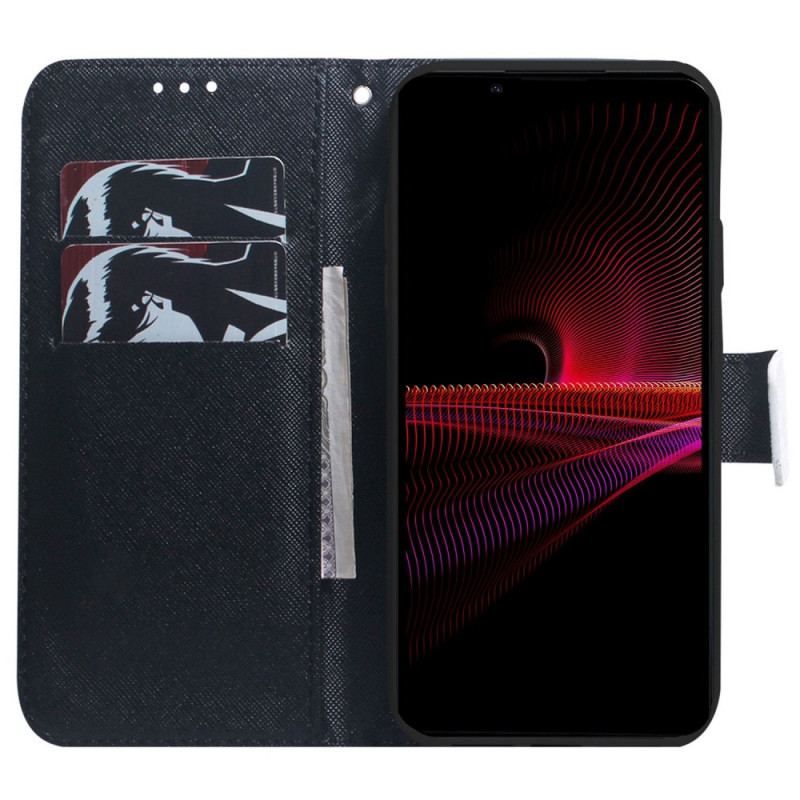 Flip Cover Sony Xperia 1 IV Med Snor Strappy Panda