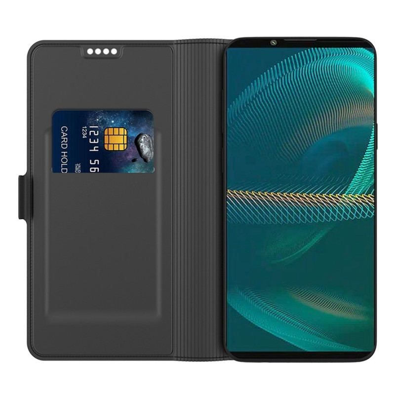 Flip Cover Sony Xperia 1 IV Slank Lædereffekt