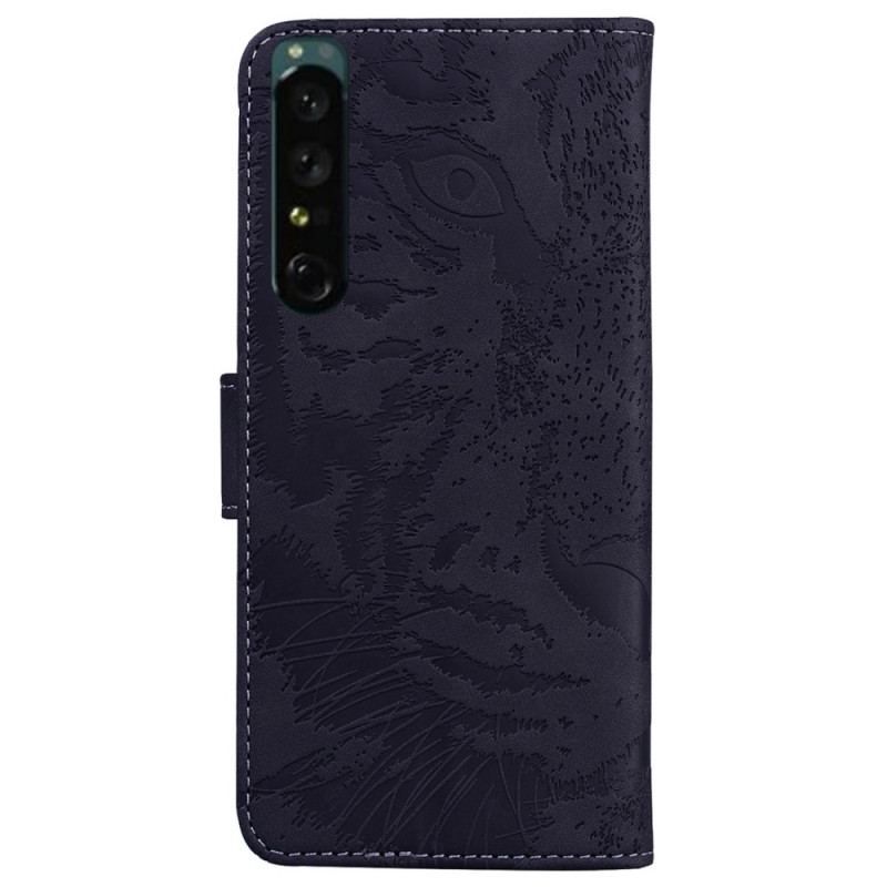 Flip Cover Sony Xperia 1 IV Tiger Print