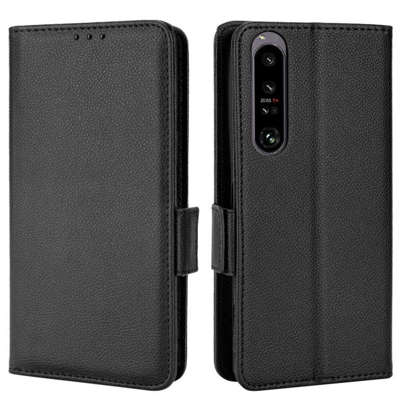 Flip Cover Sony Xperia 1 IV Traditionel Litchi-læderstil