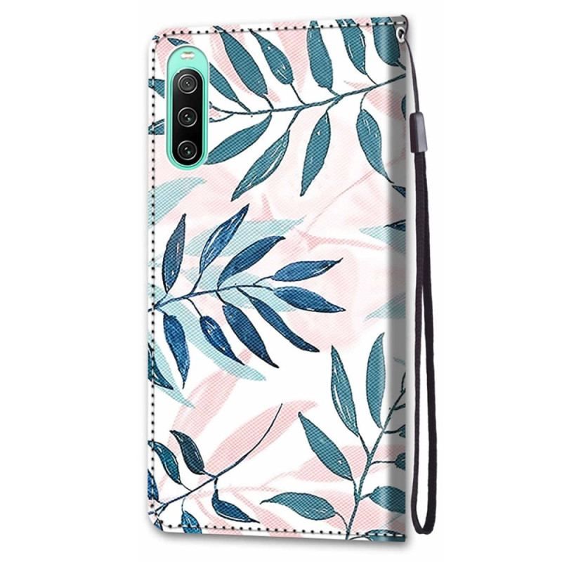 Flip Cover Sony Xperia 10 IV Grafik Med Lanyard