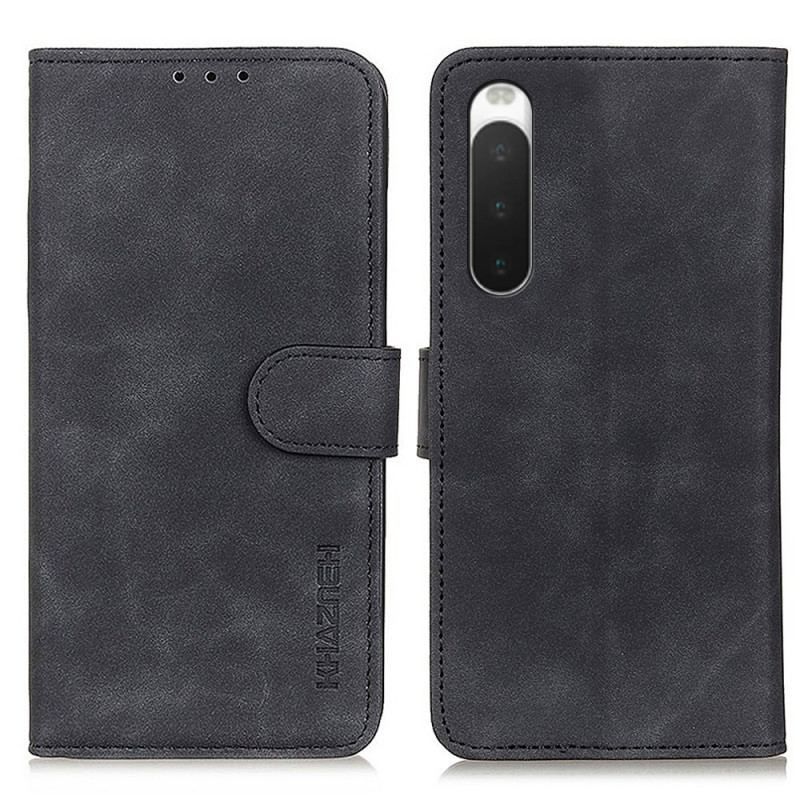 Flip Cover Sony Xperia 10 IV Khazneh Vintage Lædereffekt